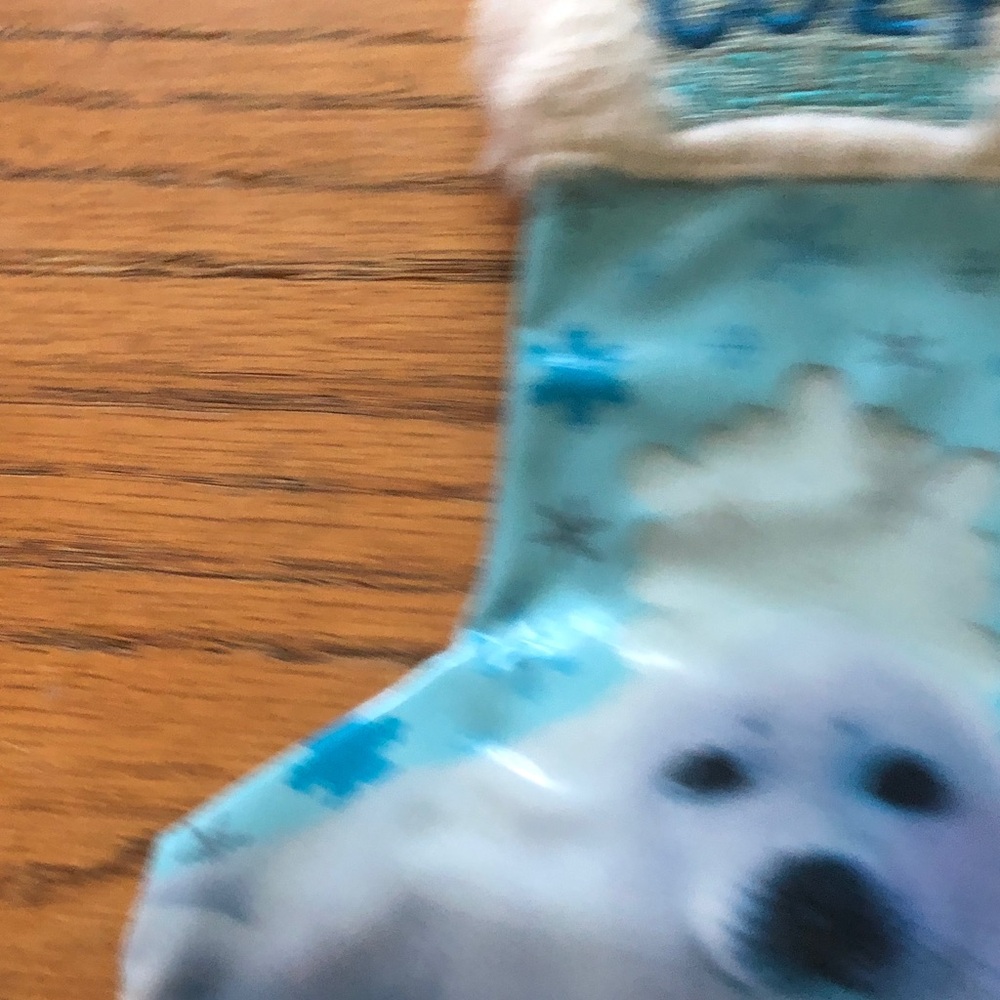 Blue Polar Bear Holiday Stocking